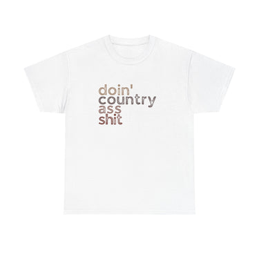Wallen Doin' Country Ass Sh*t Stacked Tee - Sunlit Funlit Country Music Tees